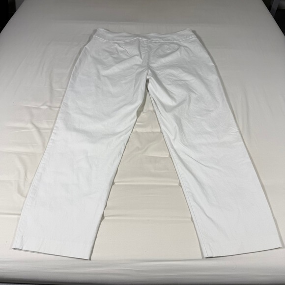 Attyre Woman White Straight Leg Pull On Pants Plus Size 16W Style 1235901 - Picture 2 of 6